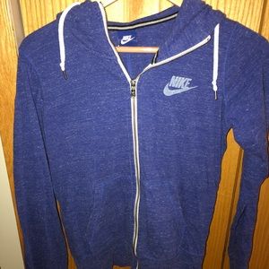 Purple Nike zip up sweatshirt